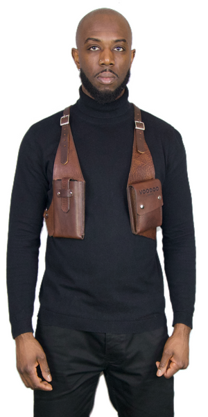 LEATHER SHOULDER HOLSTER WALLET - VOODOOLONDON